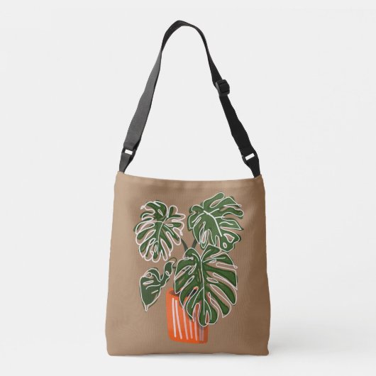 Gepoot Plant Plant van het kruidlichaam Crossbody Tas (Achterkant)