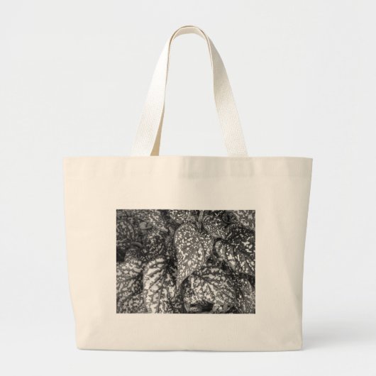 Gepootte bladeren grote tote bag (Voorkant)