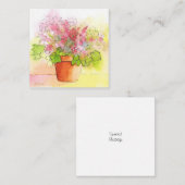 Gepootte bloemen notitiekaartje (Voorkant / Achterkant)