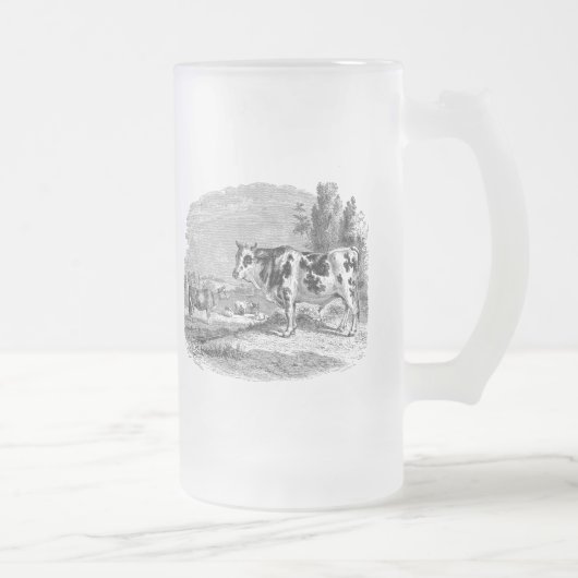  gepootte koeienvangers matglas bierpul (Rechts)