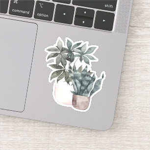 Gepootte Planten - Groene Thuissticker Sticker