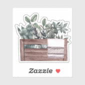 Gepootte Planten - Groene Thuissticker Sticker (Vel)