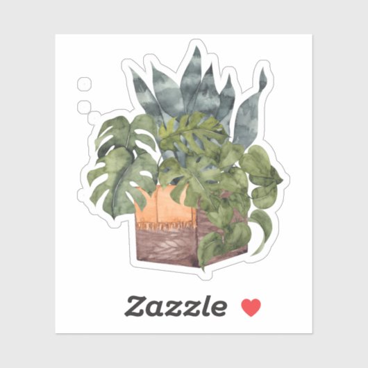 Gepootte Planten - Groene Thuissticker Sticker (Vel)