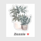 Gepootte Planten - Groene Thuissticker Sticker (Vel)
