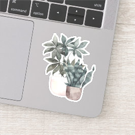 Gepootte Planten - Groene Thuissticker Sticker