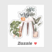 Gepootte Planten - Groene Thuissticker Sticker (Vel)