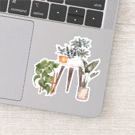 Gepootte Planten - Groene Thuissticker Sticker