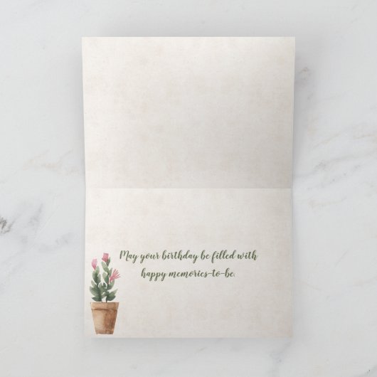 Gepootte Planten voor geboortedag Kaart (Binnen)