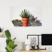 Gepootte Succulenten Poster (Thuiskantoor)