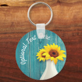 Gepootte zonnebloemen sleutelhanger (Voorkant)