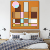 Gepositioneerd nabij het midden canvas afdruk (Insitu (Slaapkamer))