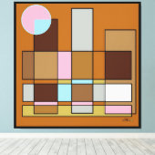 Gepositioneerd nabij het midden canvas afdruk (Insitu (Houten vloer))