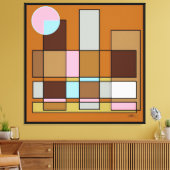 Gepositioneerd nabij het midden canvas afdruk (Insitu (Woonkamer))