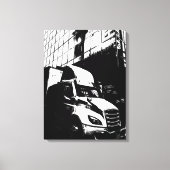 Geposteriseerde vrachtwagen in Montreal, Canada Canvas Afdruk (Voorkant)