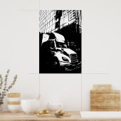 Geposteriseerde vrachtwagen in Montreal, Canada Poster (Keuken)