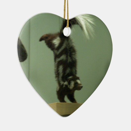 Gepotte kunk; museumtentoonstelling keramisch ornament (Rechts)