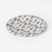 Gepotte Planten op wit Papieren Bordje (Gekanteld)