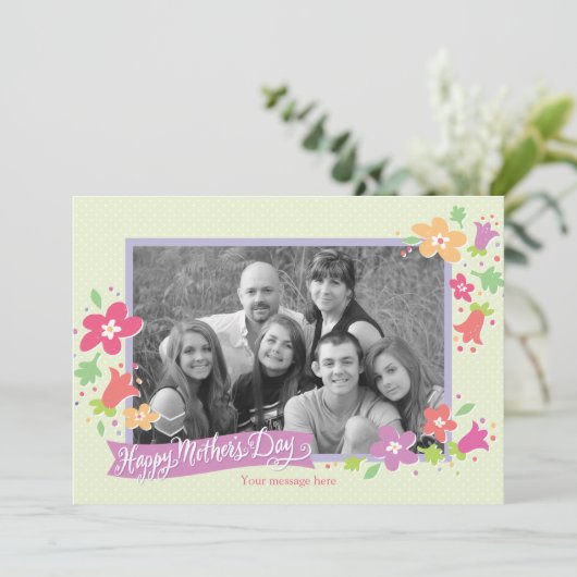 Gepotteerd Zwitsers Moederdag Wenskaart Kaart (Staand voorkant)