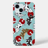 Gepotteerde cogieën en Botten met paardenblauw Case-Mate iPhone Case (Achterkant)