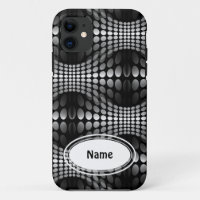 Gepotteerde golven achtergrond zwart-wit