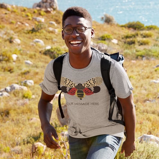 Gepotteerde Lanternfly Bug Tri-Blend Shirt