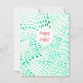 Gepotteerde lijnen groen patroon Pasen Kaart (Voorkant)