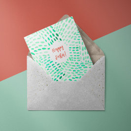 Gepotteerde lijnen groen patroon Pasen Kaart