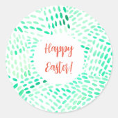 Gepotteerde lijnen groen patroon Pasen Sticker (Voorkant)