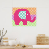 Gepotteerde olifant Nursery Poster (Keuken)