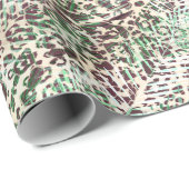 Gepotten, luipaard, tropisch, palm, bladeren, brui cadeaupapier (Rol Hoek)