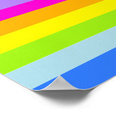 Geppersonaliseerde eenhoornregenboogstrepen poster (Hoek)