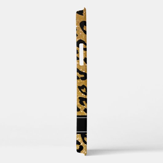 Geppersonaliseerde goudglitterluipaard iPhone 12 h Case-Mate iPhone Case (Achterkant / Rechts)