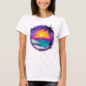 Geppersonaliseerde strandscènetgolf T-Shirt (Voorkant)