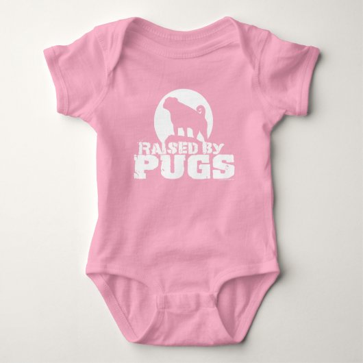 GEPRAISEERD door PUGS Baby Bodysuit (Voorkant)