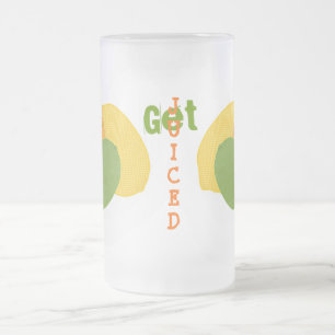 Gepreciseerd met citrusvruchten, bevroren matglas bierpul