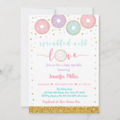 Gepreckeerd met liefdesroze goudpasta-Baby Kaart (Voorkant)