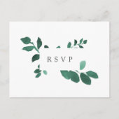 Geprecteerde botanische RSVP-Briefkaart met keuze  Uitnodiging Briefkaart (Voorkant)