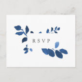 Geprecteerde botanische RSVP-Briefkaart met keuze  Uitnodiging Briefkaart (Voorkant)