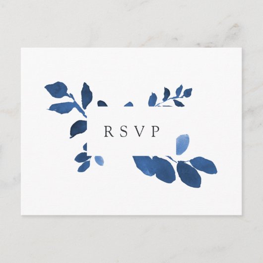 Geprecteerde botanische RSVP-Briefkaart met keuze  Uitnodiging Briefkaart (Voorkant)