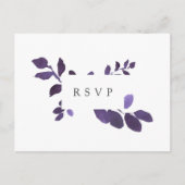 Geprecteerde botanische RSVP-Briefkaart met keuze Uitnodiging Briefkaart (Voorkant)