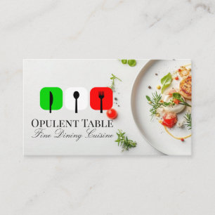 Geprepareerd eten kruiden en saus Eten Visitekaartje