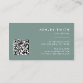 Gepreste bloemen QR-code visitekaartje (Achterkant)