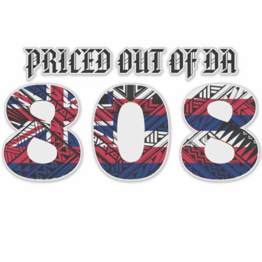 GEPRIJSD UIT DA 808 HI FLAG STICKER (Voorkant)