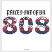 GEPRIJSD UIT DA 808 HI FLAG STICKER (Vel)