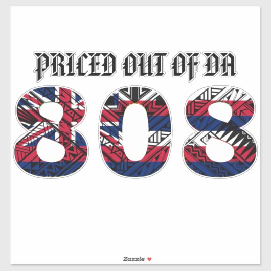 GEPRIJSD UIT DA 808 HI FLAG STICKER (Vel)