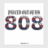 GEPRIJSD UIT DA 808 Tibal HI FLAG Sticker (Vel)