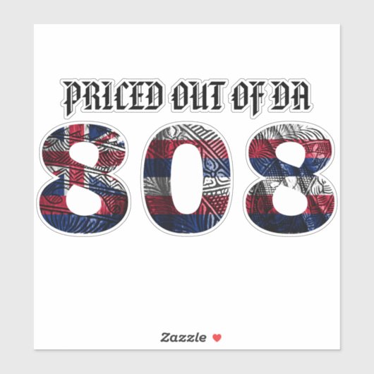 GEPRIJSD UIT DA 808 Tibal HI FLAG Sticker (Vel)