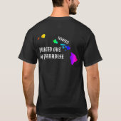 GEPRIJSD UIT HET PARADIJS Hawaii Islands Neon Rain T-shirt (Achterkant)