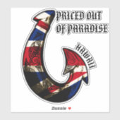 GEPRIJSD UIT HET PARADIJS - Hawaii Tribal Hook HIF Sticker (Vel)