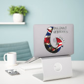 GEPRIJSD UIT HET PARADIJS - Hawaii Tribal Hook HIF Sticker (Laptop op bureau)